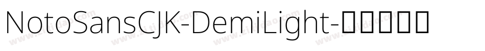 NotoSansCJK-DemiLight字体转换