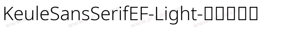 KeuleSansSerifEF-Light字体转换