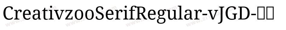CreativzooSerifRegular-vJGD字体转换