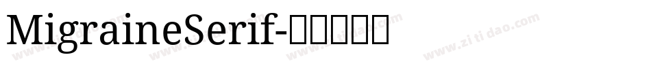 MigraineSerif字体转换