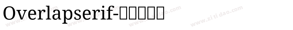 Overlapserif字体转换