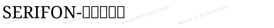SERIFON字体转换