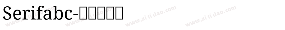 Serifabc字体转换
