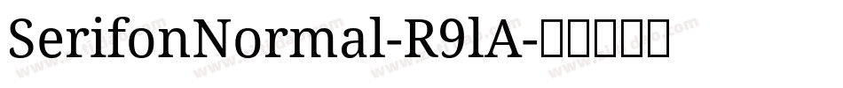 SerifonNormal-R9lA字体转换