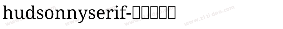 hudsonnyserif字体转换
