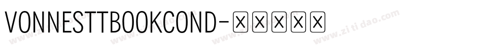 VonnesTTBookCond字体转换