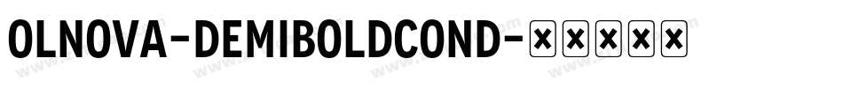 Olnova-DemiBoldCond字体转换