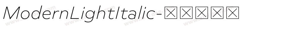 ModernLightItalic字体转换