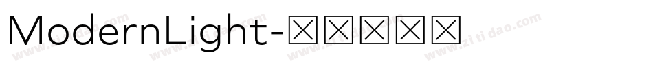 ModernLight字体转换