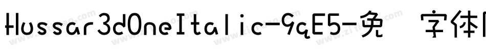 Hussar3dOneItalic-9qE5字体转换