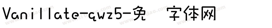 Vanillate-qwz5字体转换