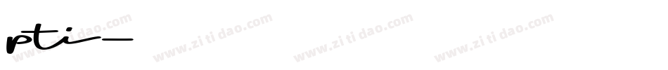 pti字体转换