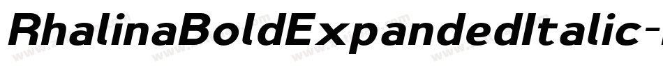 RhalinaBoldExpandedItalic-KxoA字体转换