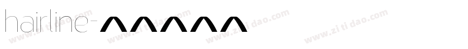 hairline字体转换