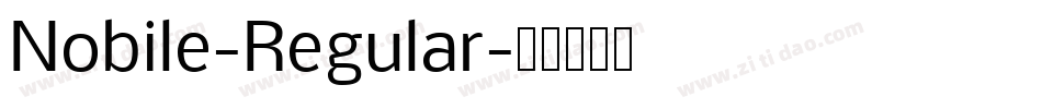 Nobile-Regular字体转换