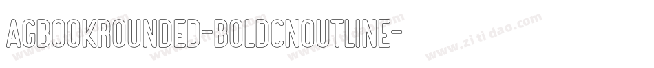 AGBookRounded-BoldCnOutline字体转换