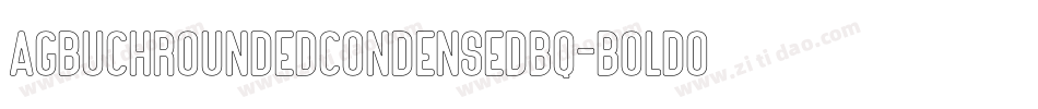 AGBuchRoundedCondensedBQ-BoldOutline字体转换