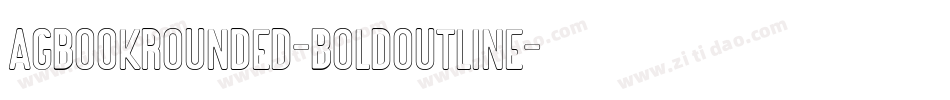 AGBookRounded-BoldOutline字体转换
