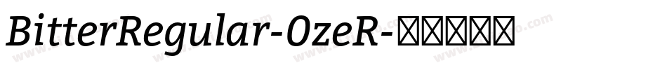 BitterRegular-0zeR字体转换