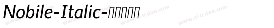 Nobile-Italic字体转换