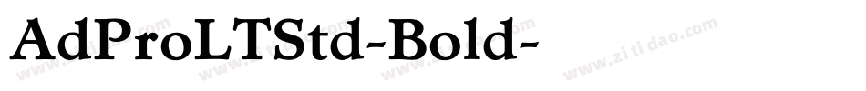 AdProLTStd-Bold字体转换
