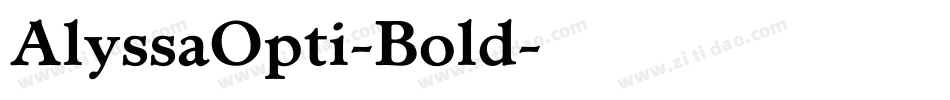 AlyssaOpti-Bold字体转换