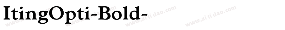 ItingOpti-Bold字体转换