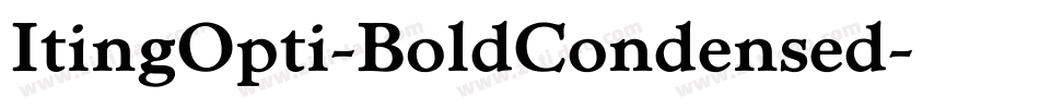 ItingOpti-BoldCondensed字体转换