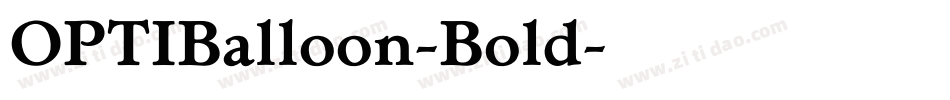 OPTIBalloon-Bold字体转换