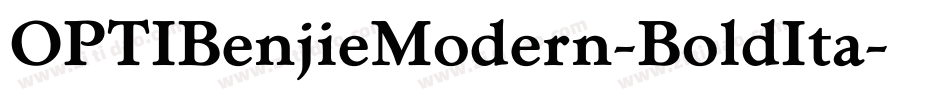 OPTIBenjieModern-BoldIta字体转换