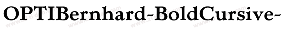 OPTIBernhard-BoldCursive字体转换