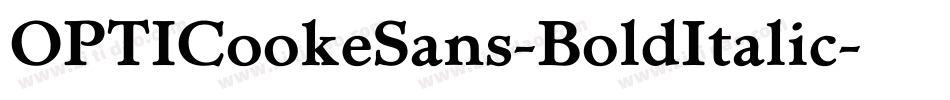 OPTICookeSans-BoldItalic字体转换