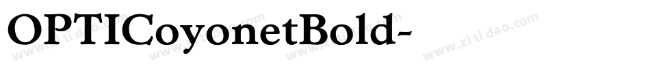 OPTICoyonetBold字体转换