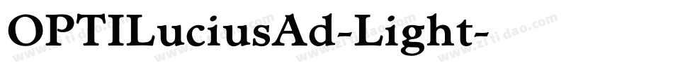 OPTILuciusAd-Light字体转换
