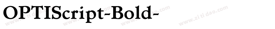 OPTIScript-Bold字体转换