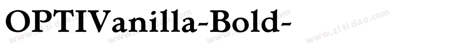 OPTIVanilla-Bold字体转换