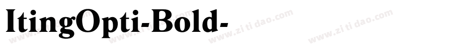 ItingOpti-Bold字体转换