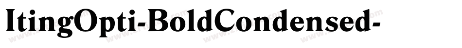 ItingOpti-BoldCondensed字体转换