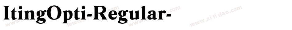 ItingOpti-Regular字体转换