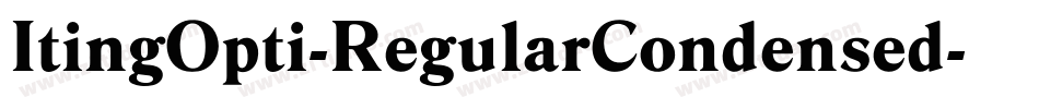 ItingOpti-RegularCondensed字体转换