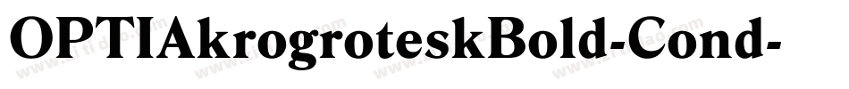 OPTIAkrogroteskBold-Cond字体转换