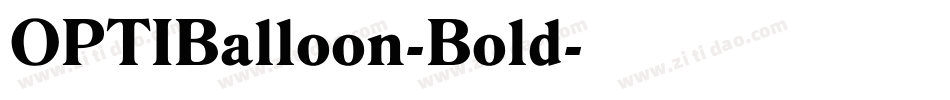 OPTIBalloon-Bold字体转换