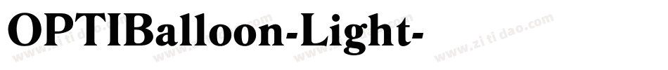 OPTIBalloon-Light字体转换