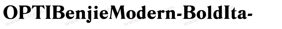 OPTIBenjieModern-BoldIta字体转换