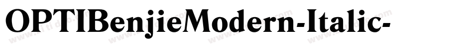 OPTIBenjieModern-Italic字体转换