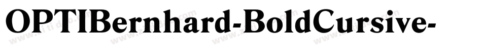 OPTIBernhard-BoldCursive字体转换