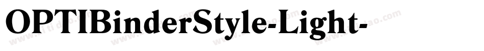 OPTIBinderStyle-Light字体转换