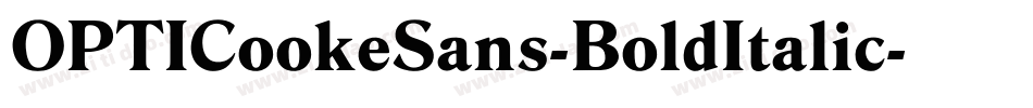OPTICookeSans-BoldItalic字体转换