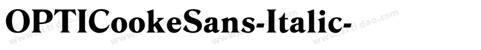 OPTICookeSans-Italic字体转换