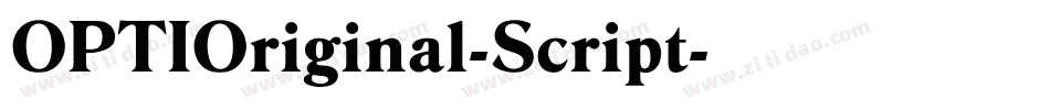 OPTIOriginal-Script字体转换
